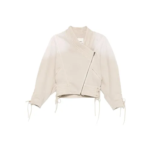 ISABEL MARANT Светло-бежевый Женские джинсовые куртки