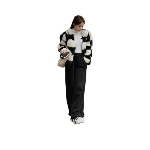 Coco Limited Мех Женский Черный Белый