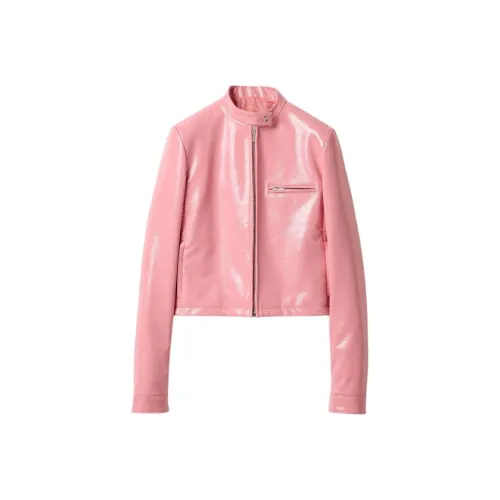 MIU MIU Розовые Женские Кожаные Куртки