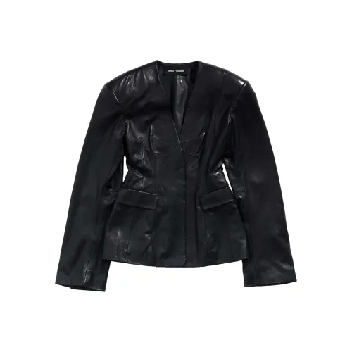 Bimba Y Lola FW24 Кожа Куртка Женская Черная