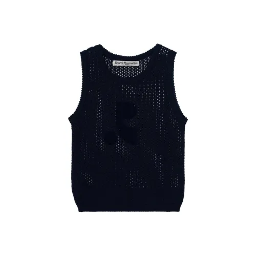 Rest Recreation SS24 Логотип Crochet KNIT Топ Жилет Женские Темно-синий Морской синий