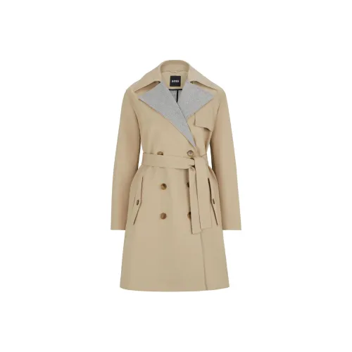 Hugo Boss Тренчкот Женский Светлый Бежевый