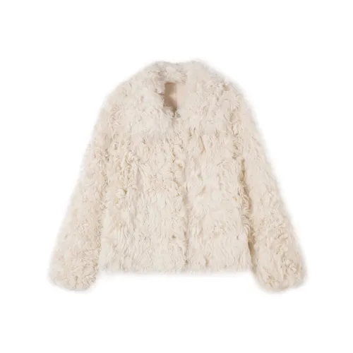 Ouyang Овца Белый Женские меховые изделия