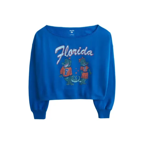 Hollister Толстовка Женская Ярко-Синяя