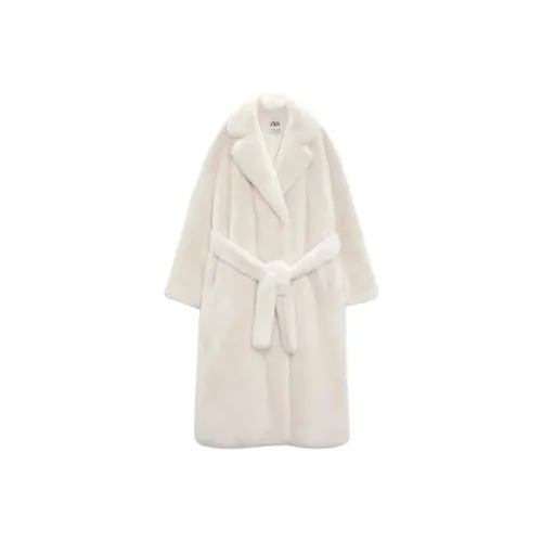 ZARA Белое Женское Пальто