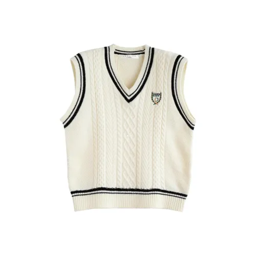 Tonlion Экрю Женские Жилеты