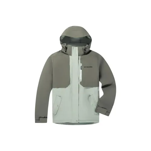 Columbia совместный бренд Casual Outdoor Поход Водонепроницаемый и Дышащий Ветровка Женский Светло-Зеленый Серый