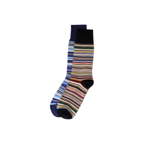 Paul Smith 2 пачки синих + черных мужских носков MID до икры