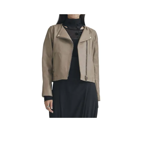 UNITED TOKYO FW24 Кожа Куртка Женская Светлый Умбра