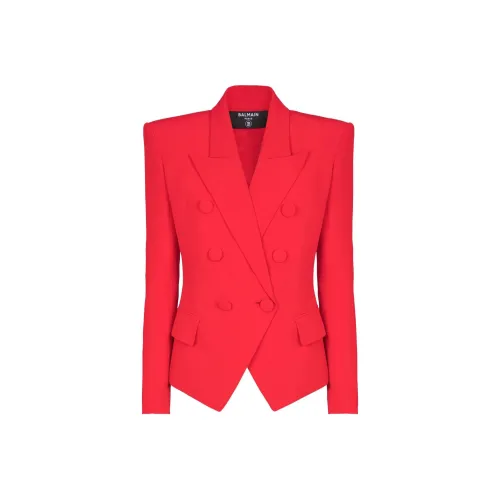 BALMAIN Бизнес-костюм женский ярко-красный