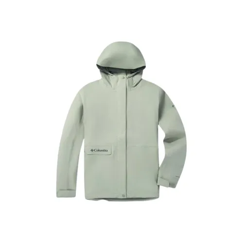 Columbia Поход Windproof Ветровка Женская Зеленая