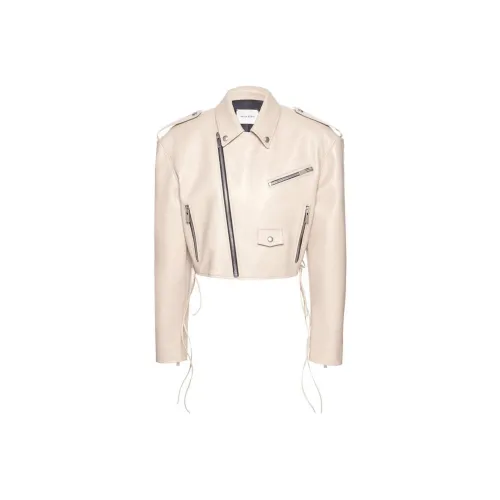 MAGDA BUTRYM SS24 Кожа Куртка Женская Светлый Бежевый