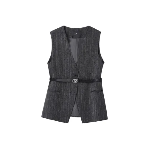 Yu Qianwen Серые Женские Жилеты