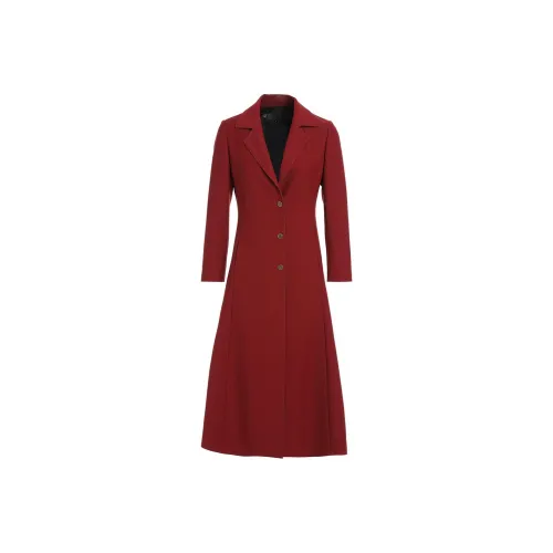 QIAOWANNI Пальто Женское Jujube Paste Красный