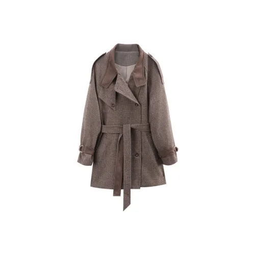 A paradise for awakening Пальто Женское Темно-Кофейное