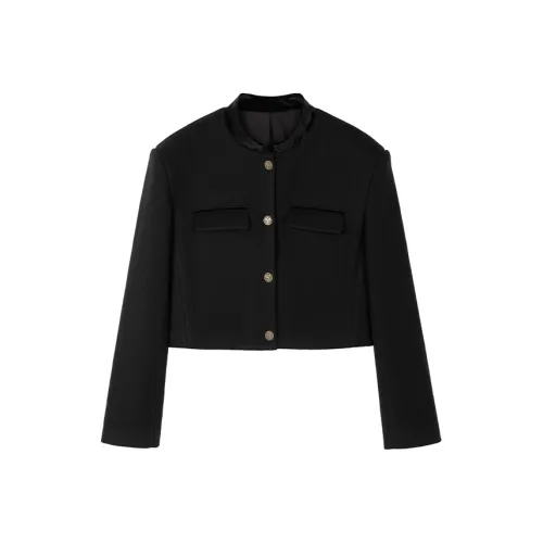 KING PRINCE x Розовый Ers Бархат Feel Пальто Женские Черный