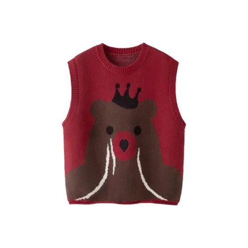 SIBAISHE Красный Женский жилет