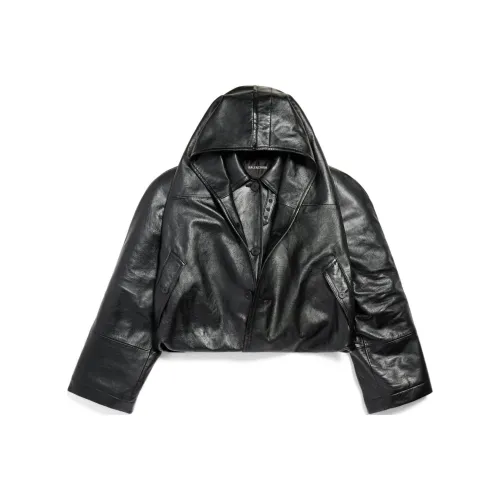 Balenciaga Кожаная Куртка Женская Черная
