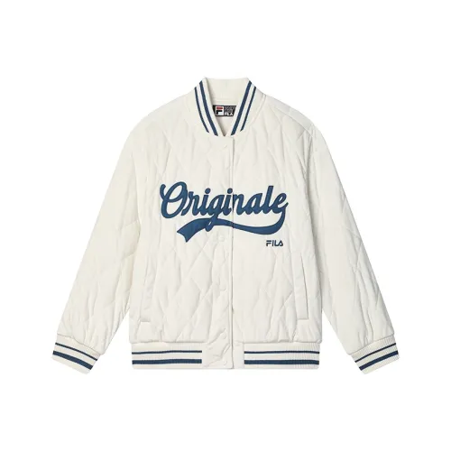 FILA Хлопковый пуховик женский цвет груши белый