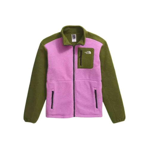 THE NORTH FACE Женское пальто Yumiori Full Zip из бархата с эффектом цвет Питайя Лес оливковый черный