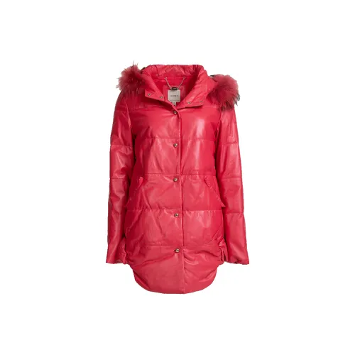 LIZZY Розово-красные Женские Кожаные Куртки