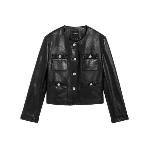 BEBE FW24 Кожа Куртка Женская Черная