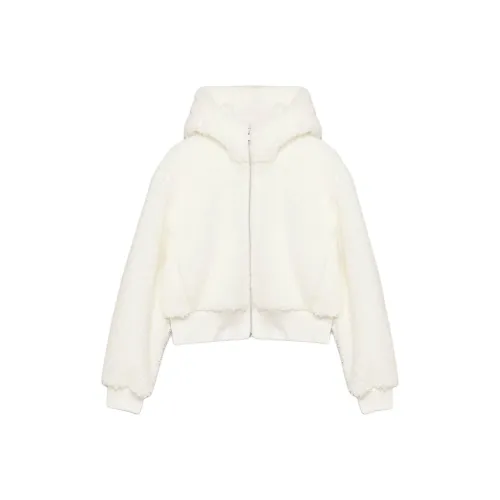 ARITZIA Sunday Best Creme Куртка Бархат feel Пальто Женские Cold Foam Белый Cold Foam Белый