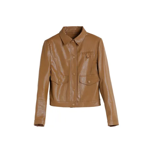 Hang Yi Court Кожа Куртка Женская