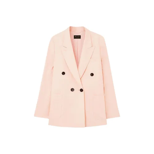 Loro Piana SS25 Бизнес-костюм Пальто Женское Розовое