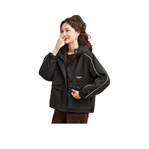 TERRE BLEUE Хлопковый пуховик женский черный