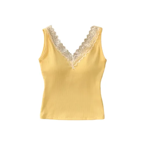 LONGMEI Желтые Женские Майки