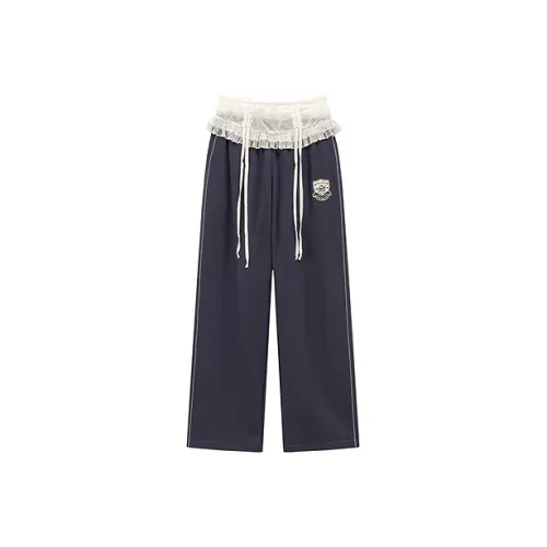 CHUU Повседневные брюки Женские Темно-синий