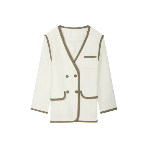 THE SEA LIFE Бархат Feel Куртка Женская Облачный Белый