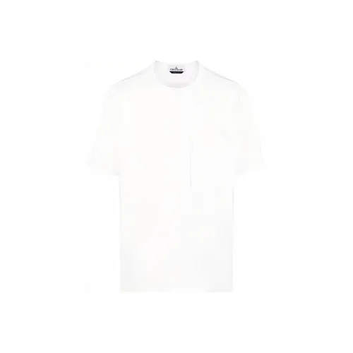 STONE ISLAND Белая Мужская T-Рубашка
