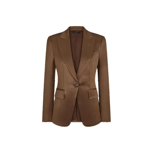 TF Бизнес костюм пальто женские кофе