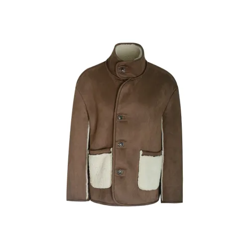 Little Pull бархат Feel пальто женские кофе