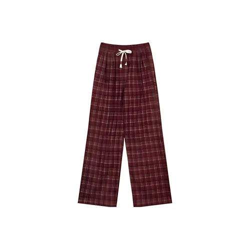 ELF SACK Повседневные брюки Женские Ангора Красный