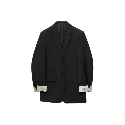 PRADA SS25 Бизнес-костюм Куртка Женская Черная