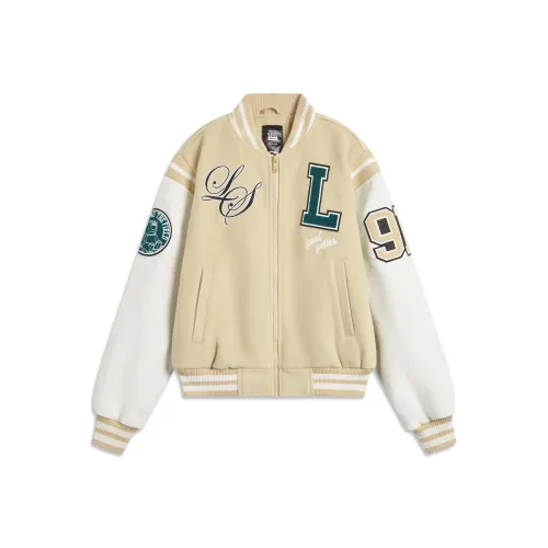 LINING Sports Life Collection Бейсбольная куртка Женская Молочно-чайный Желтый