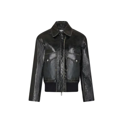 Paco Rabanne Кожа Куртка Женская Черная