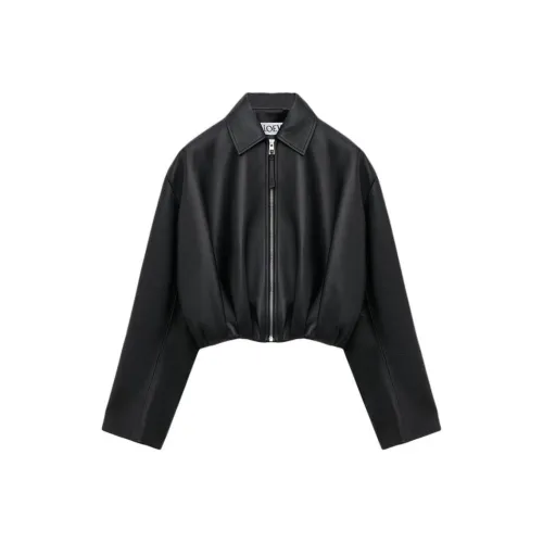 LOEWE Черные Женские Кожаные Куртки