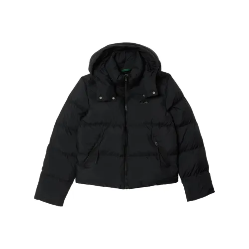 LACOSTE Хлопковый пуховик женский черный