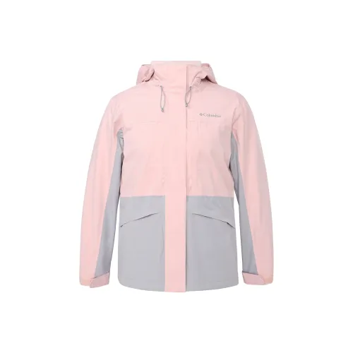 Columbia совместный бренд Поход 2024 Осенний Водонепроницаемый и Теплый Ветровка Женские Розовый