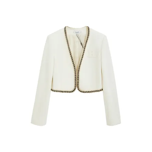 BEBE Cropped Coat Women's Natural White BEBE Укороченное пальто женское натуральный белый
