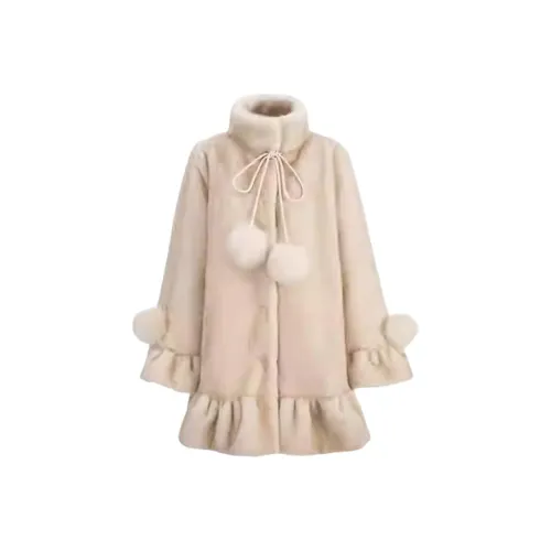 AIVEI Бархат Feel Пальто Женское Светло-Верблюжий