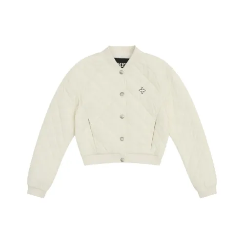 SMFK Хлопковый пуховик женский молочно-белый