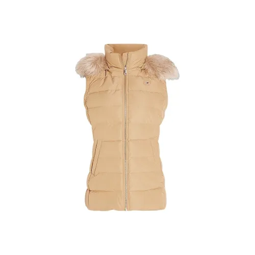 Tommy Hilfiger Водонепроницаемый пуховик с капюшоном жилет женский хаки