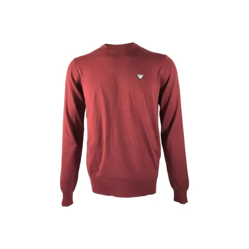 ARMANI JEANS Red Men's Sweaters ARMANI JEANS Красные Мужские Свитера