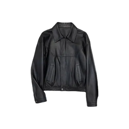 COMBO Кожа Куртка Унисекс Черный