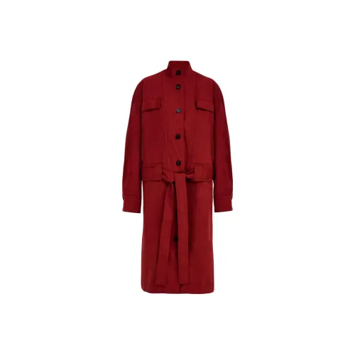 FERRAGAMO SS25 Тренчкот Женские Преппи Красный